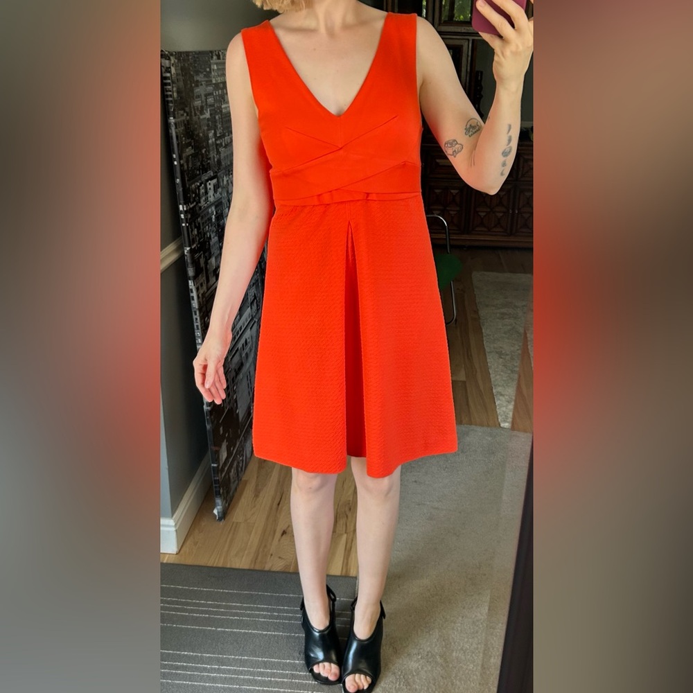 Anthro HDinParis Orange Sleeveless Dress
